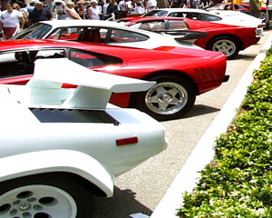 Concours on Rodeo 2000 - Lamborghini Countach, Ferrari 288 GTO and Porsche 930 Turbo