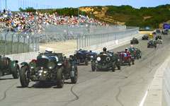 Vintage Bentleys racing at the Monterey Historic Automobile Races 2001