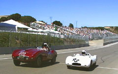 1954 Arnolt-Bristol Bolide and 1955 Cooper T-39 at the Monterey Historic Automobile Races 2001