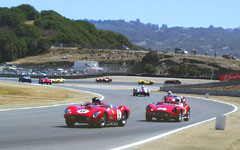1959 Ferrari, 1958 DEvinn SS and 1957 Maserati at the Monterey Historic Automobile Races 2001
