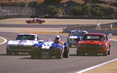 1963 Cobra, 1966 Corvette and 1966 Shelby at the Monterey Historic Automobile Races 2001